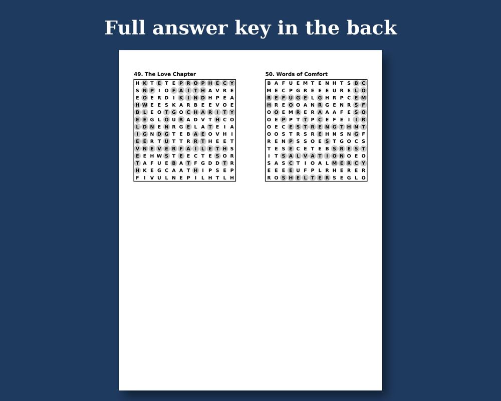 Bible Word Search with KJV Verses printable preview 3