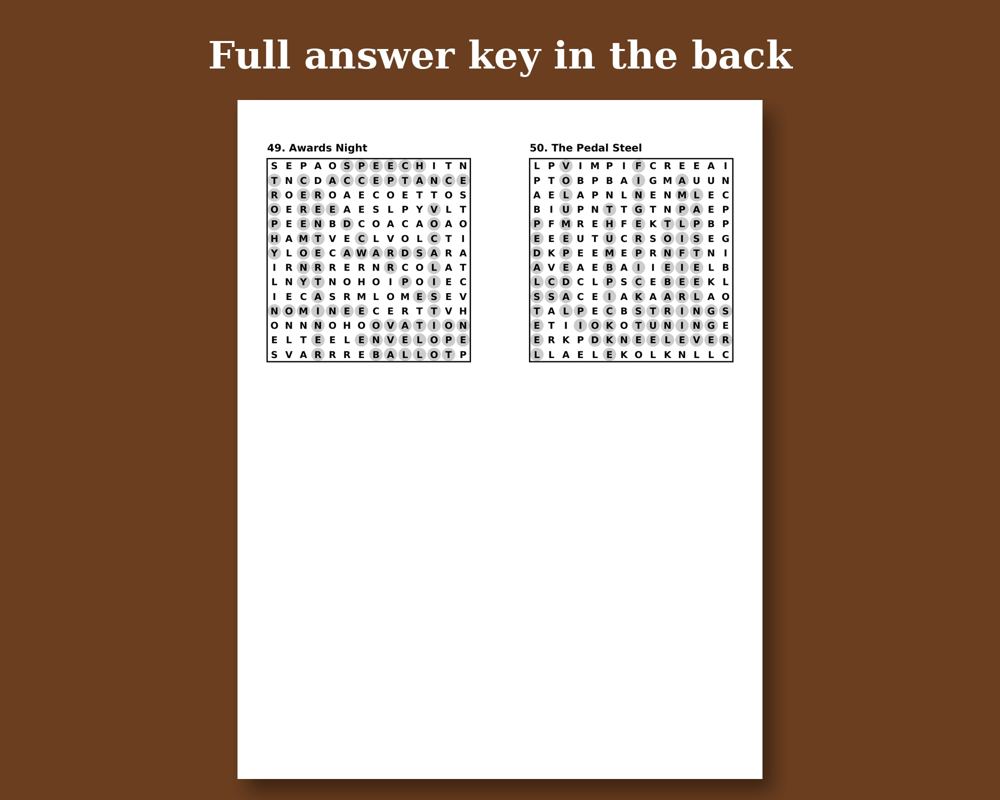 Classic Country Music Word Search printable preview 3