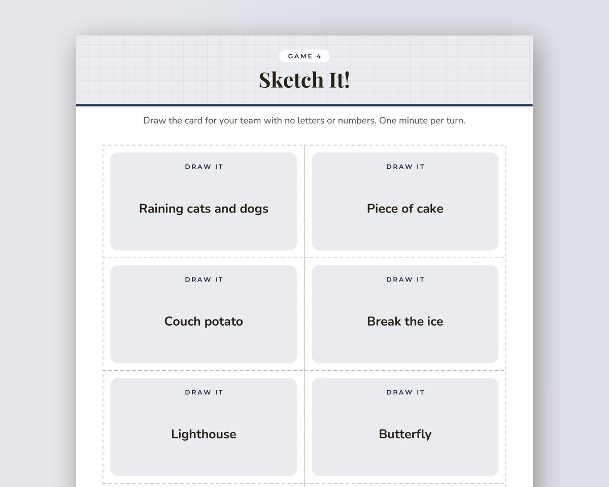 Adult Game Night Pack: 13 Printable Party Games with Answer Keys printable preview 2
