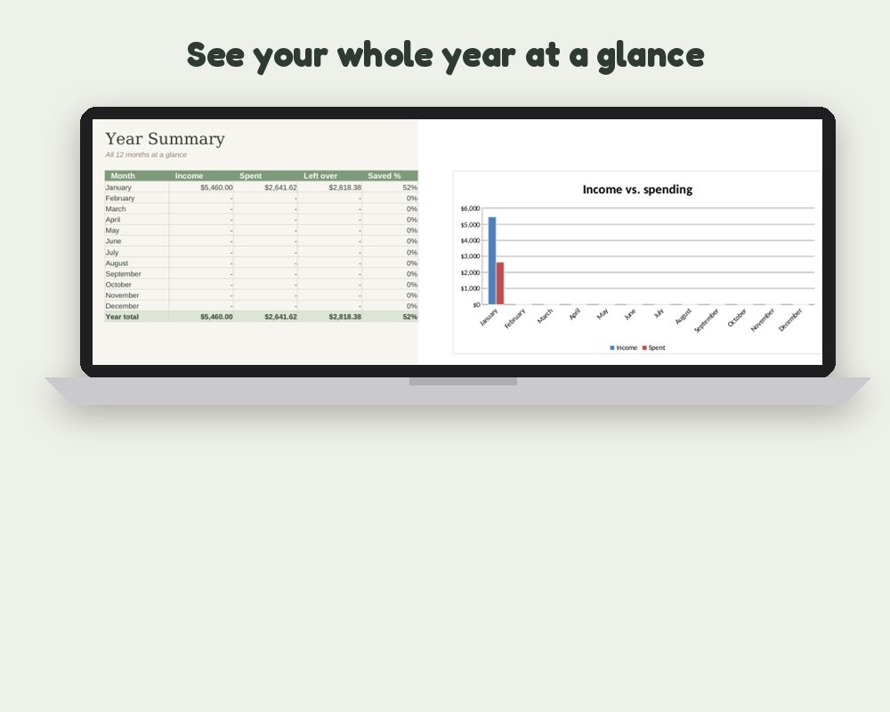 Budget Planner Spreadsheet: Monthly Budget Template for Excel & Google Sheets printable preview 2