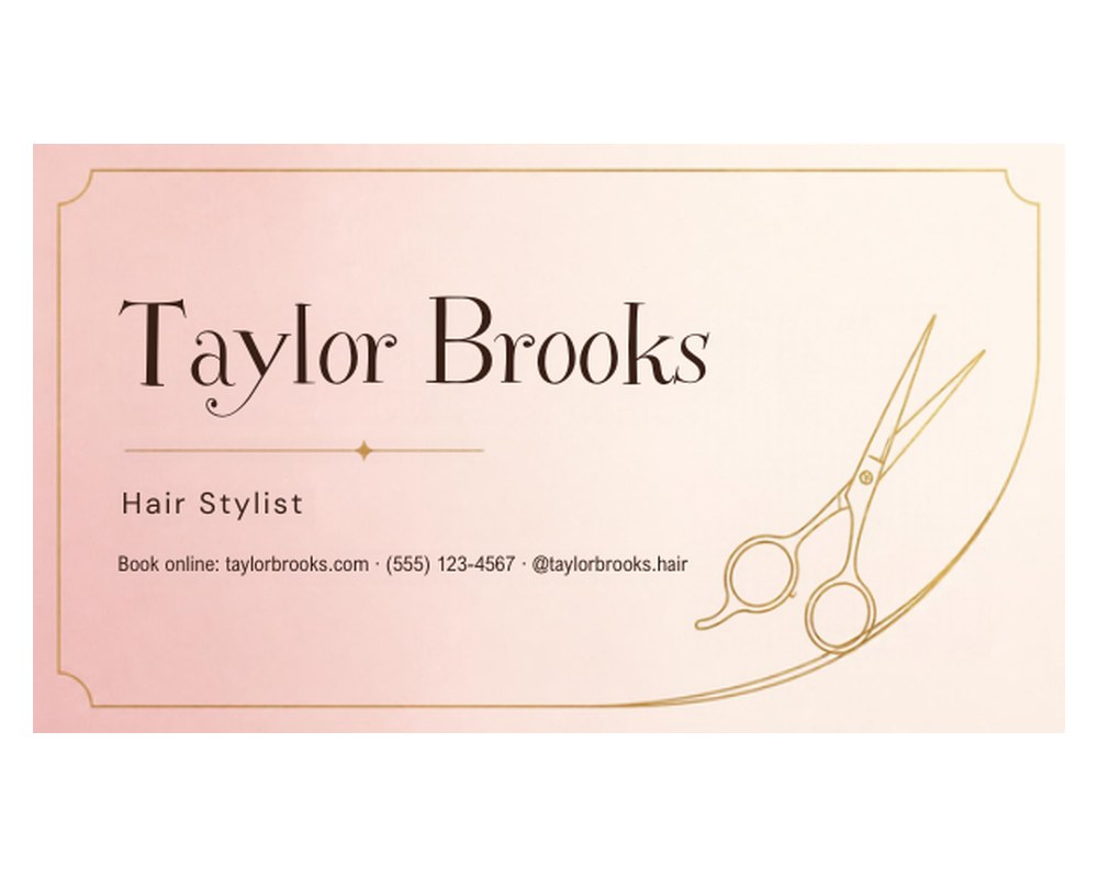 Hair Stylist Business Card Template: Editable in Canva printable preview 2