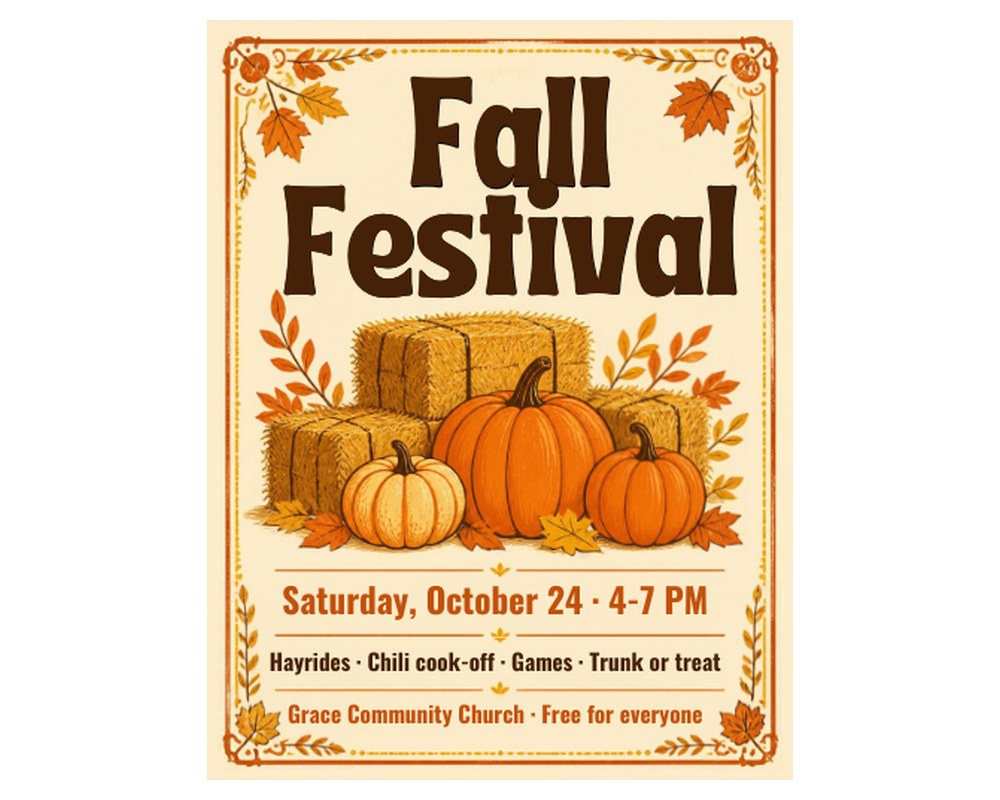 Church Fall Festival Flyer Template: Editable in Canva printable preview 2