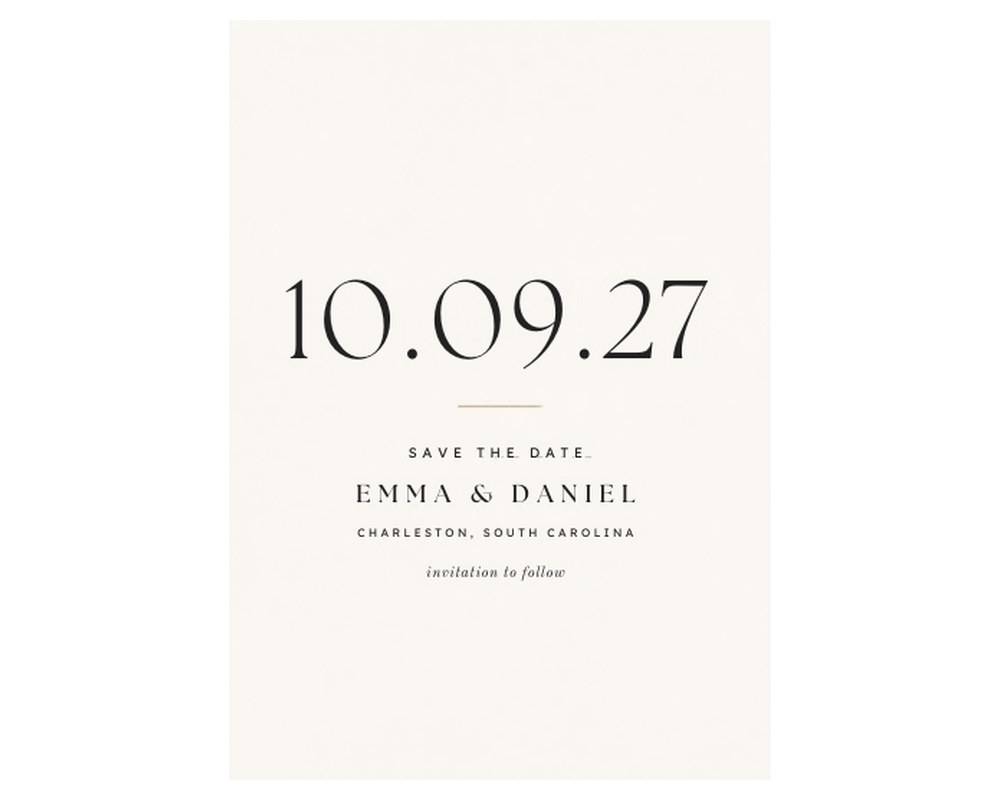 Minimalist Save the Date Template: Editable in Canva printable preview 2