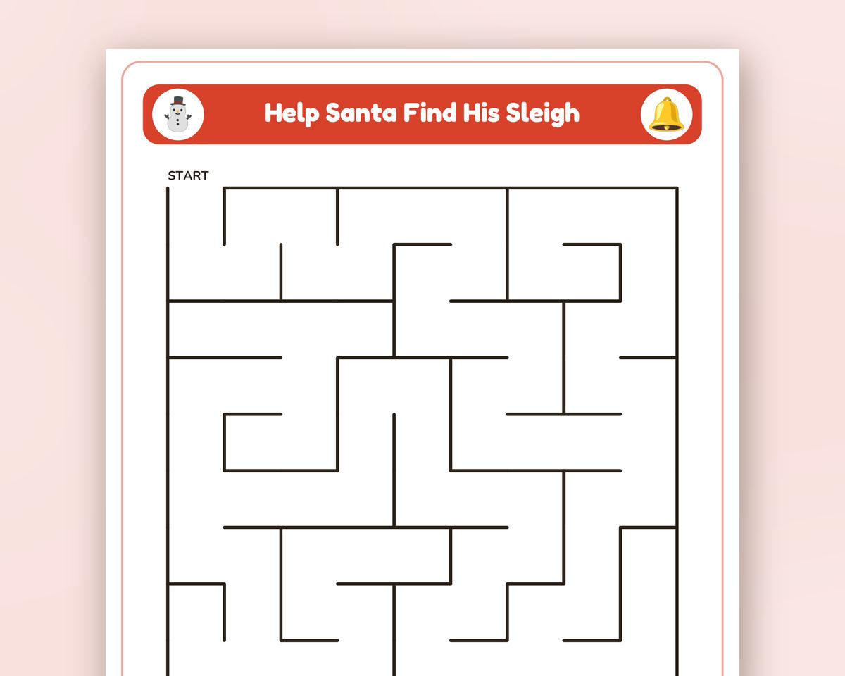Christmas Activity Book for Kids: 30+ Pages of Word Searches, Mazes, Crosswords, Games & Writing Prompts printable preview 2