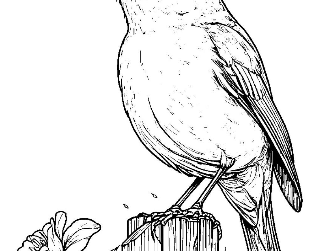 Free printable Bold & Easy Songbirds Coloring Pages sample page