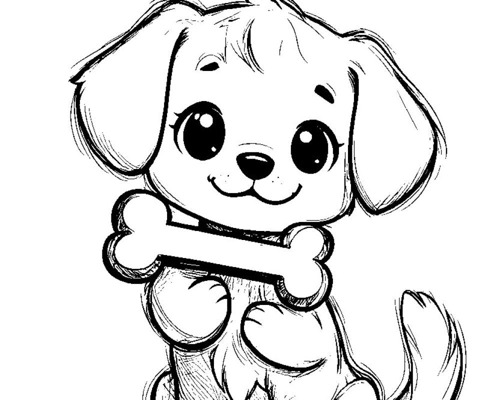 Chibi Cats & Dogs Coloring Pages: 20 Printable Pages printable preview 2