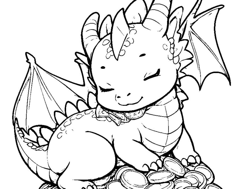 Chibi Dragons & Fantasy Pets Coloring Pages: 16 Printable Pages printable preview 2