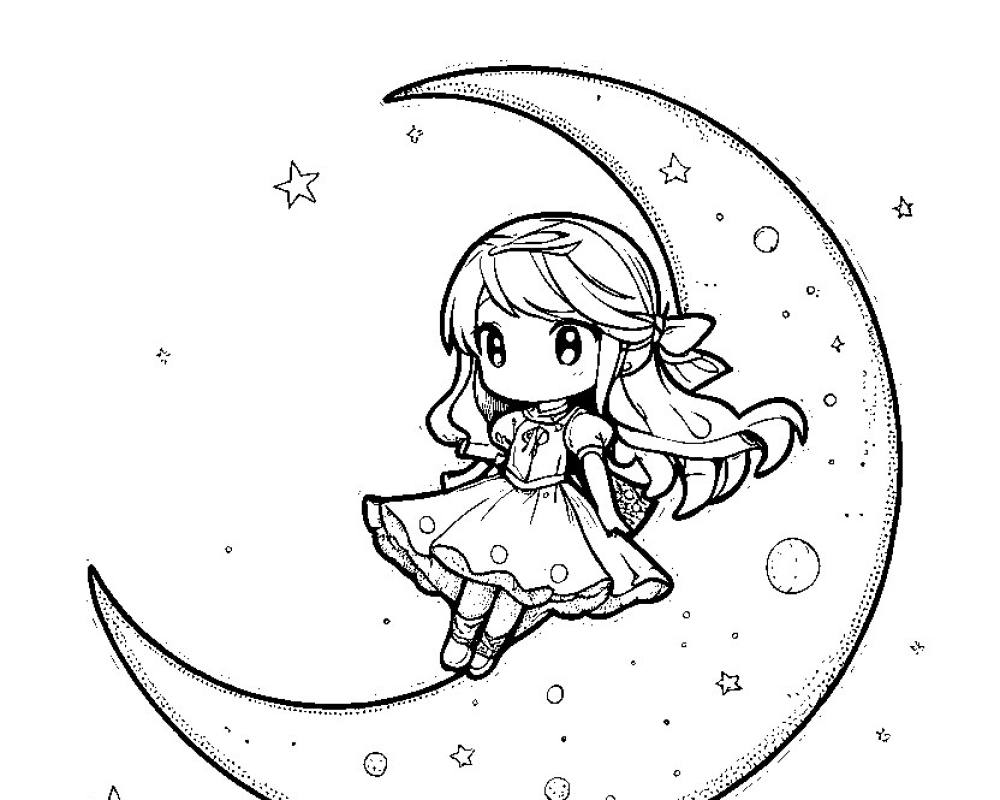 Chibi Magical Girls Coloring Pages: 19 Printable Pages printable preview 2
