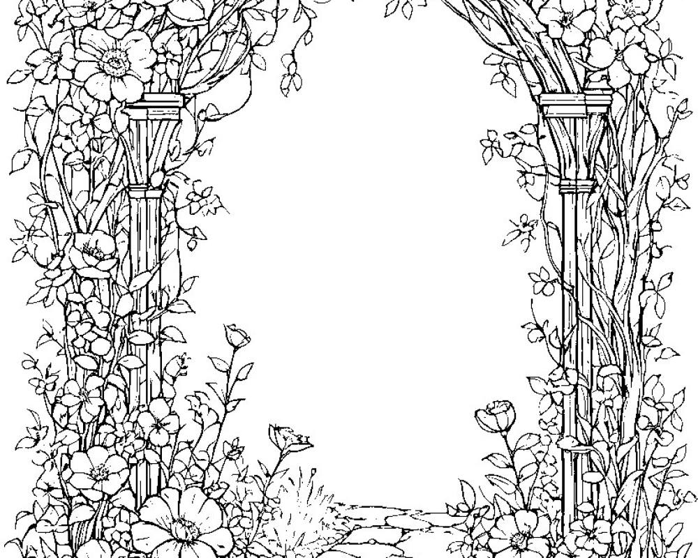 Secret Garden Florals Coloring Pages: 19 Printable Pages printable preview 2