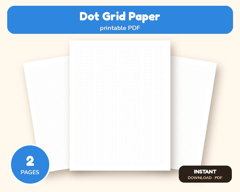 Dot Grid Paper Printable PDF printable preview 1
