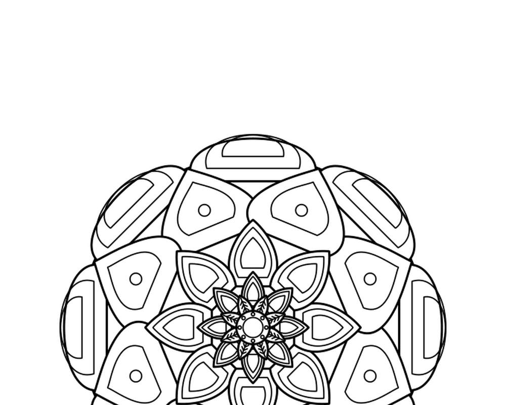 Easy Mandala Coloring Pages: 30 Bold, Large-Print Designs for Seniors & Beginners printable preview 2