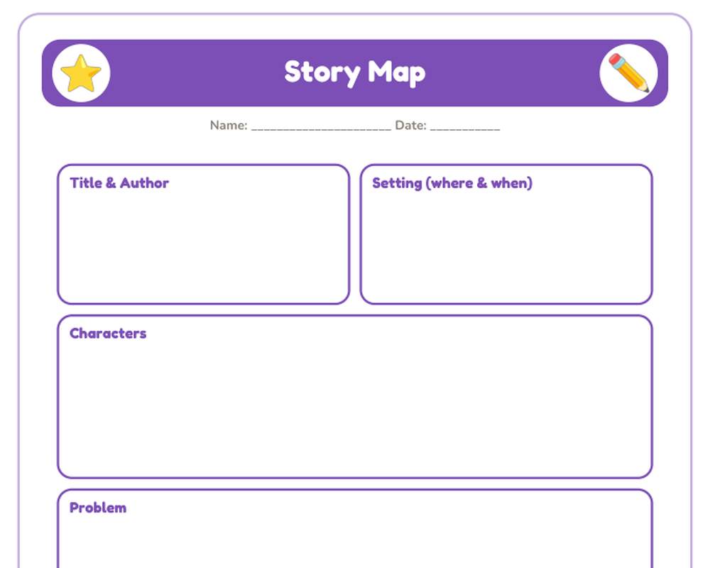 Graphic Organizers Pack: Story Map, Venn Diagram, KWL, 5 W's & More (8 Printables) printable preview 2