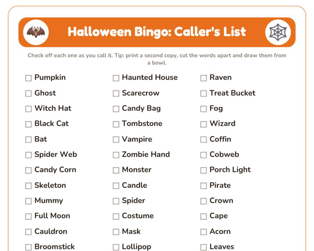 Halloween Party Games Pack printable preview 2