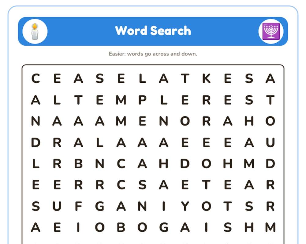 Hanukkah Activity Pack: Puzzles, Facts & Quiz printable preview 2