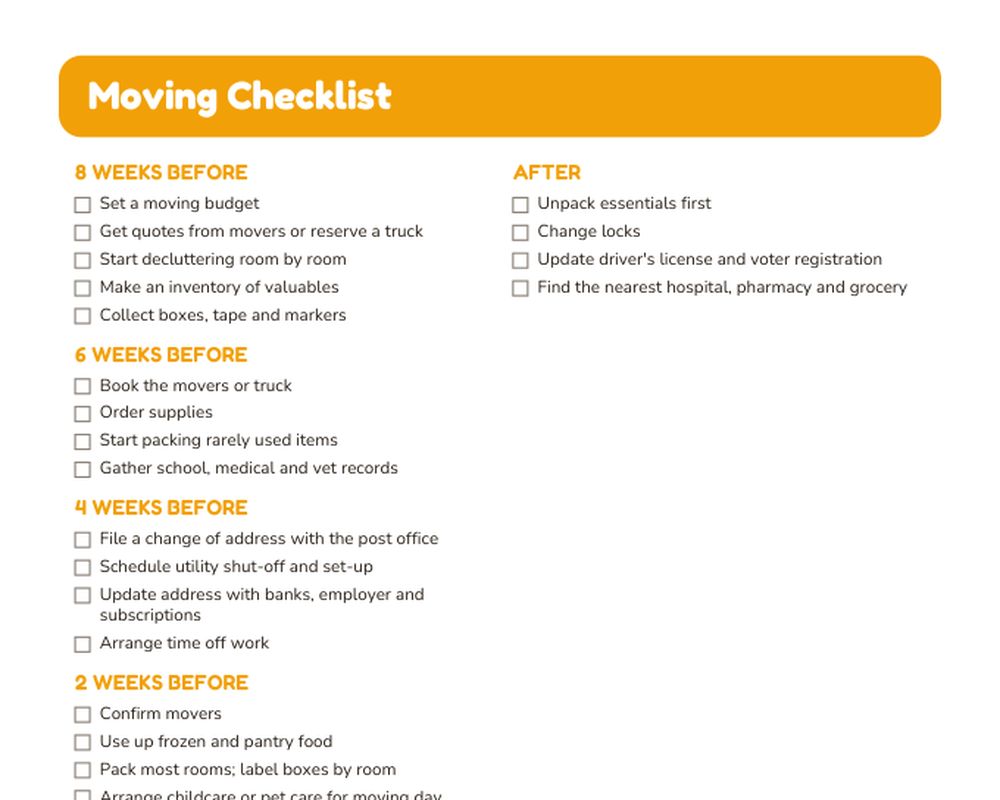 Life & Event Checklists: 20 Cheat Sheets printable preview 2