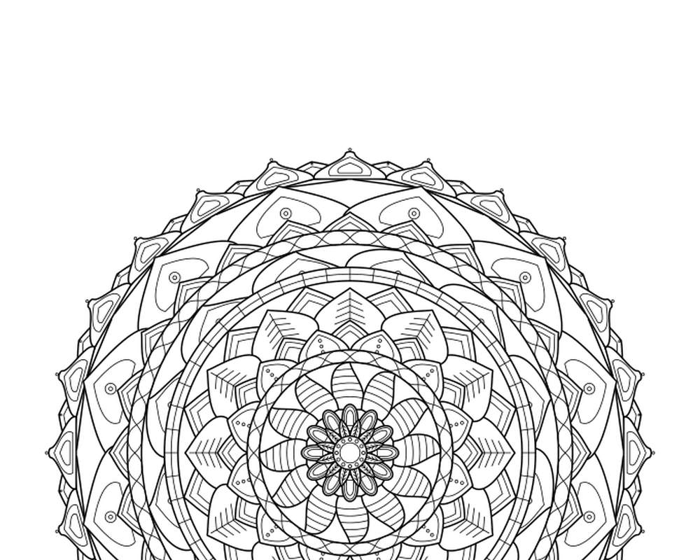 Free printable Mandala Coloring Book for Adults Vol. 1 sample page
