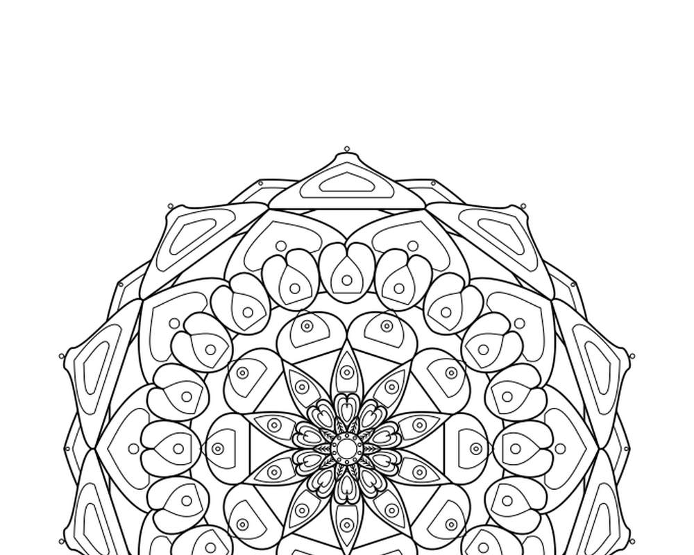 Free printable Mandala Coloring Book for Adults Vol. 3 sample page