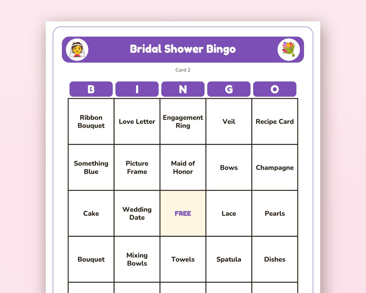 Party Bingo Bundle: 9 Printable Bingo Games for Showers, Birthdays, Reunions & Office Parties (360 Cards) printable preview 2