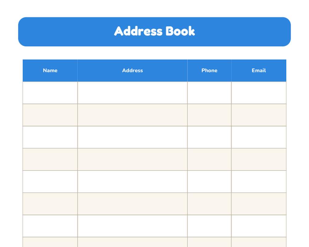 Address Book & Birthday Calendar Printable printable preview 2