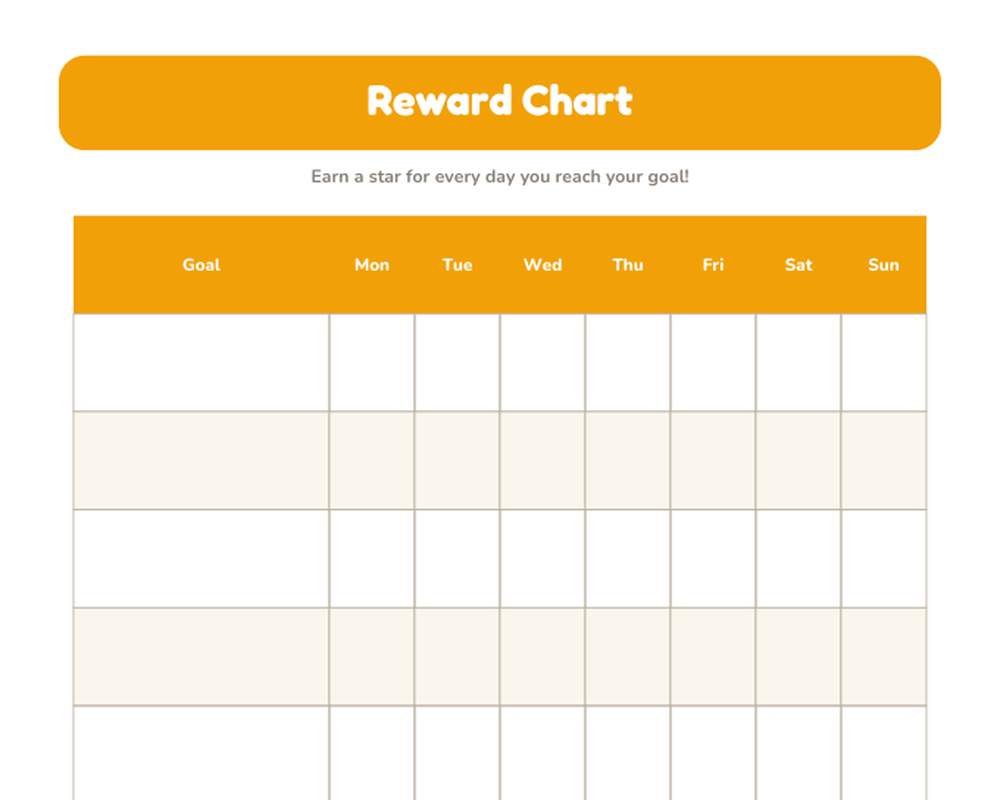 Kids Chore Chart & Reward Chart printable preview 2