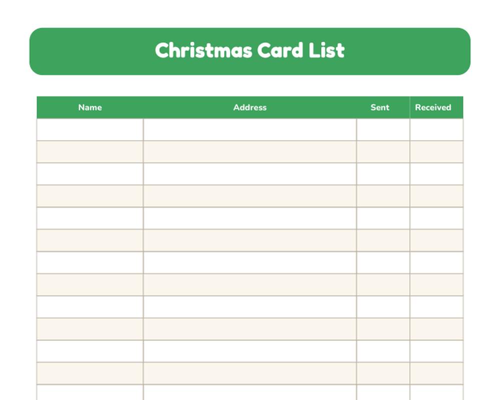 Christmas Planner: Gift List, Budget, Cards & Menu printable preview 2