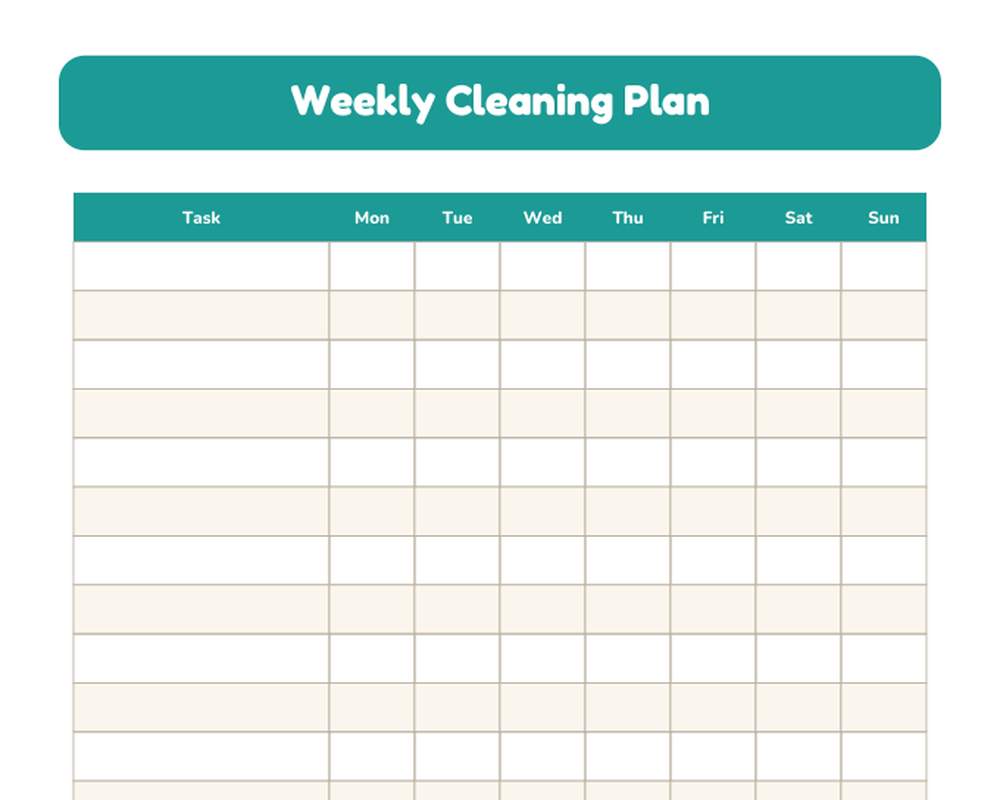 Cleaning Schedule: Daily, Weekly & Monthly Checklists printable preview 2