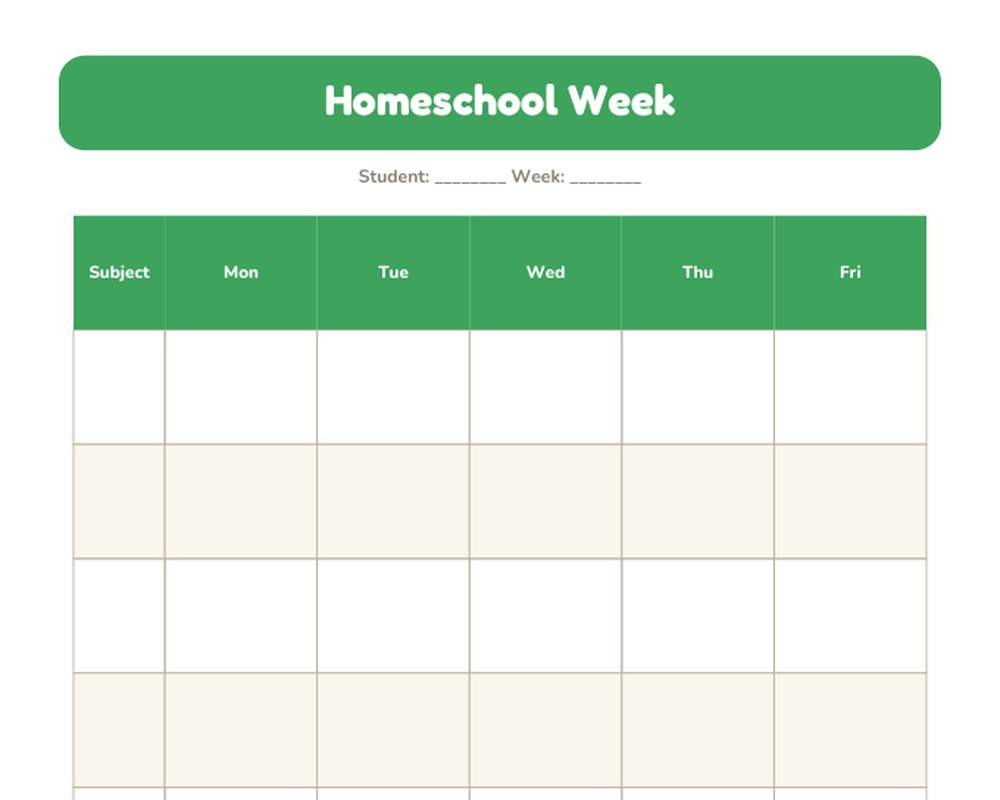 Homeschool Planner: Weekly Plans, Attendance & Records printable preview 2
