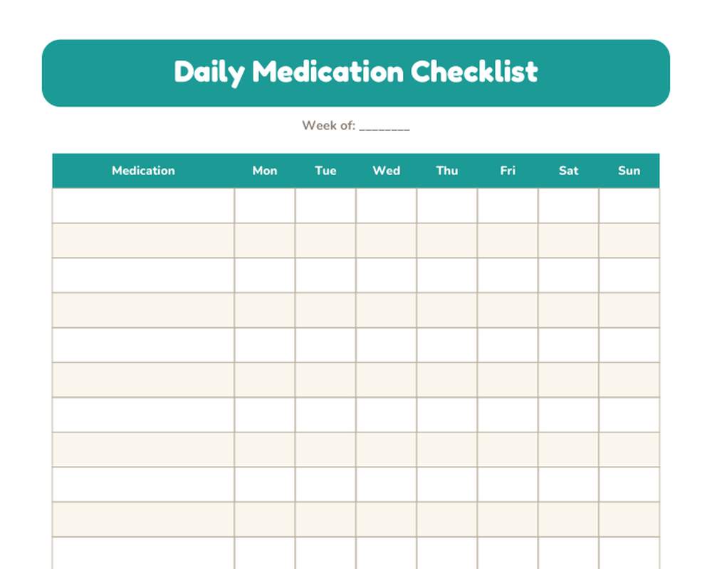 Medication Tracker & Schedule printable preview 2
