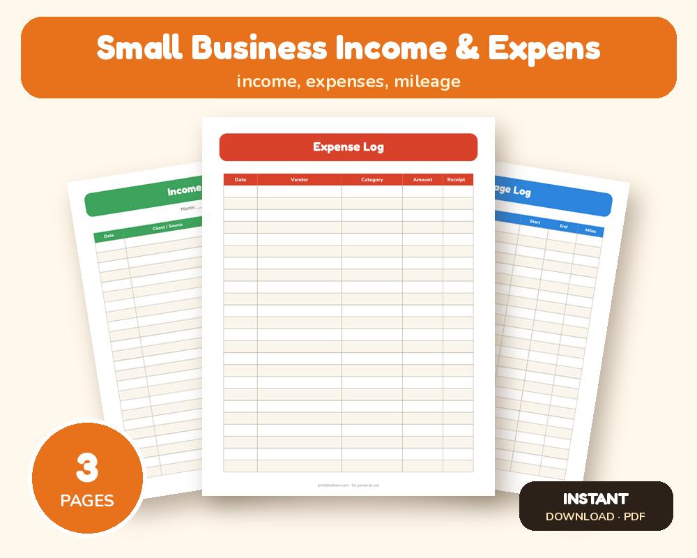 Small Business Income & Expense Tracker