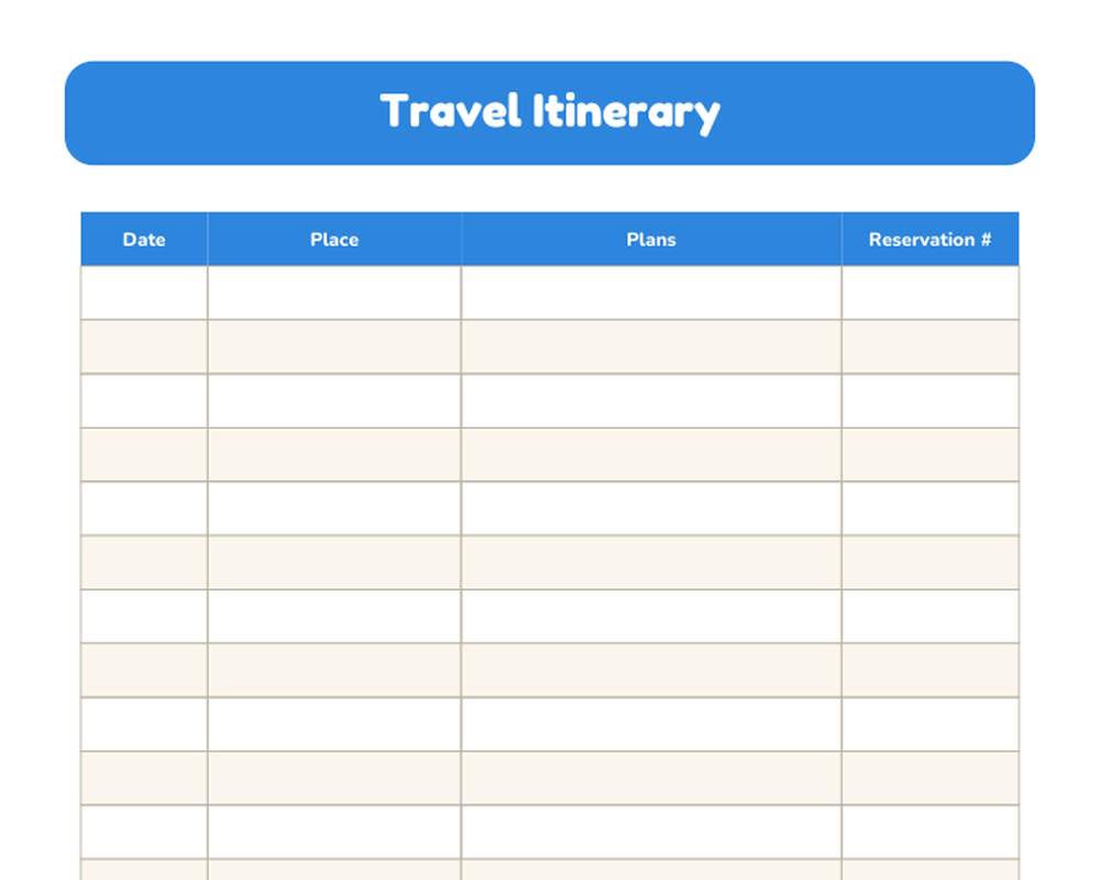 Vacation Packing List & Travel Planner printable preview 2