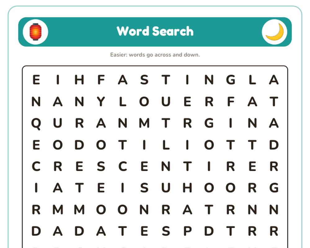 Ramadan and Eid Activity Pack: Puzzles, Facts & Quiz printable preview 2