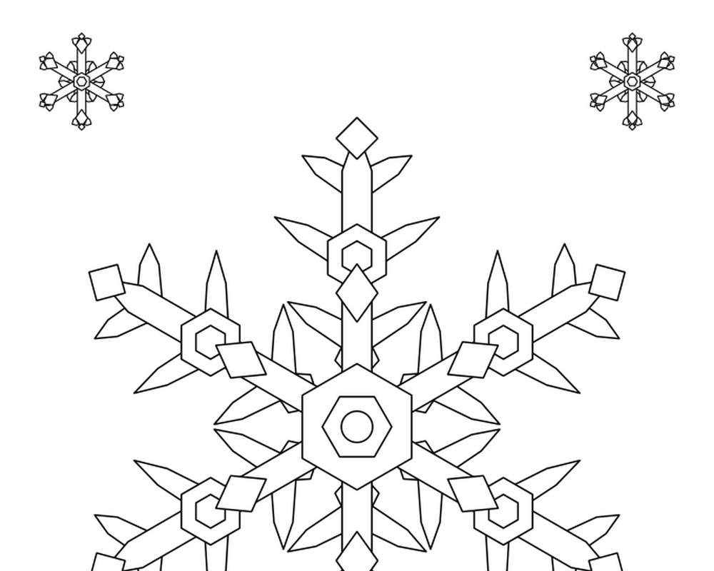 Snowflake Coloring Pages: 30 Printable Winter Designs (20 Detailed + 10 Bold & Easy) printable preview 2