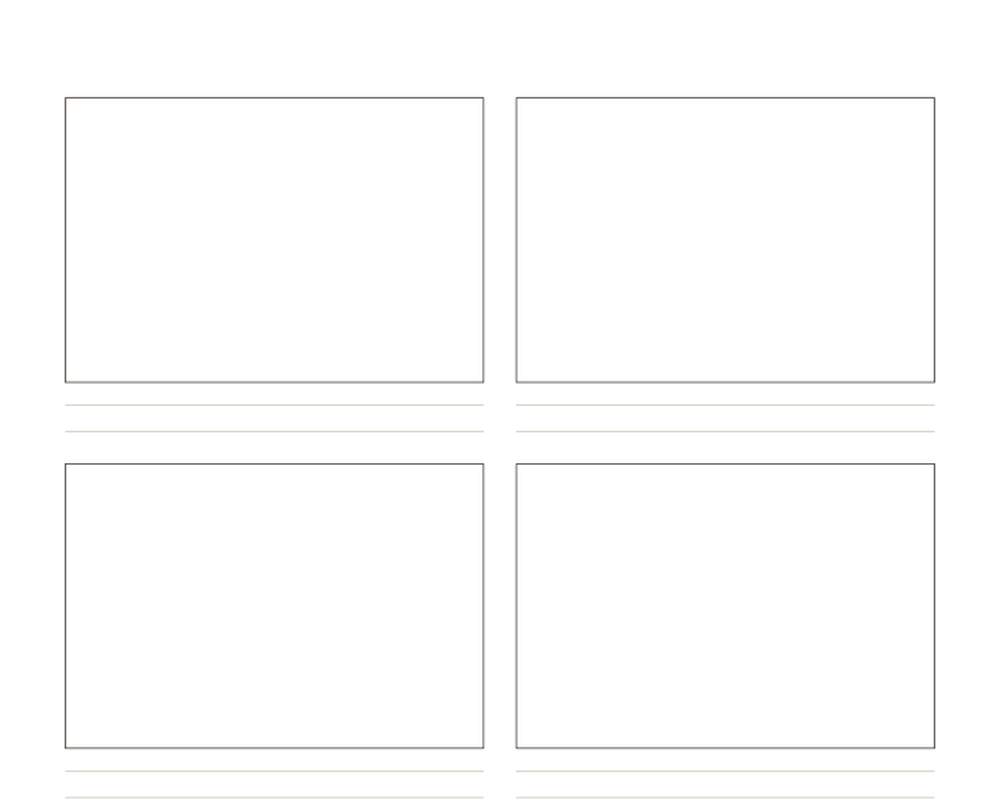 Storyboard Template (6 Panels) Printable PDF printable preview 2