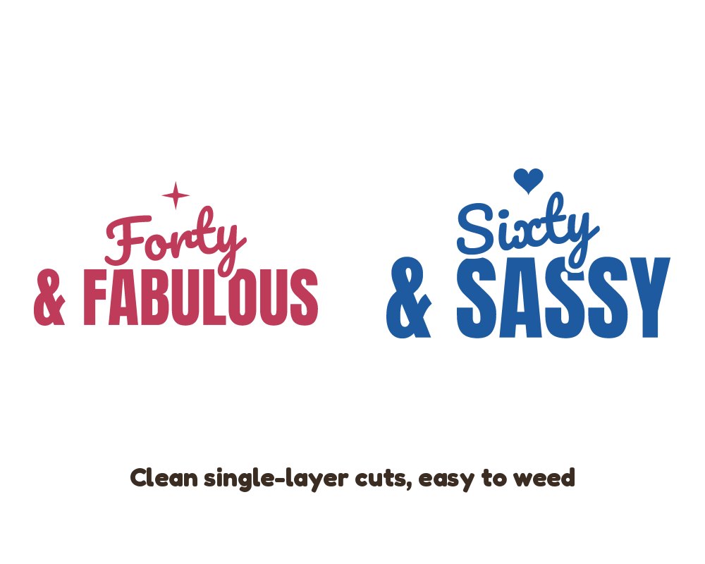 Fabulous Birthday SVG Bundle: 10 Cut Files for Cricut & Silhouette printable preview 2