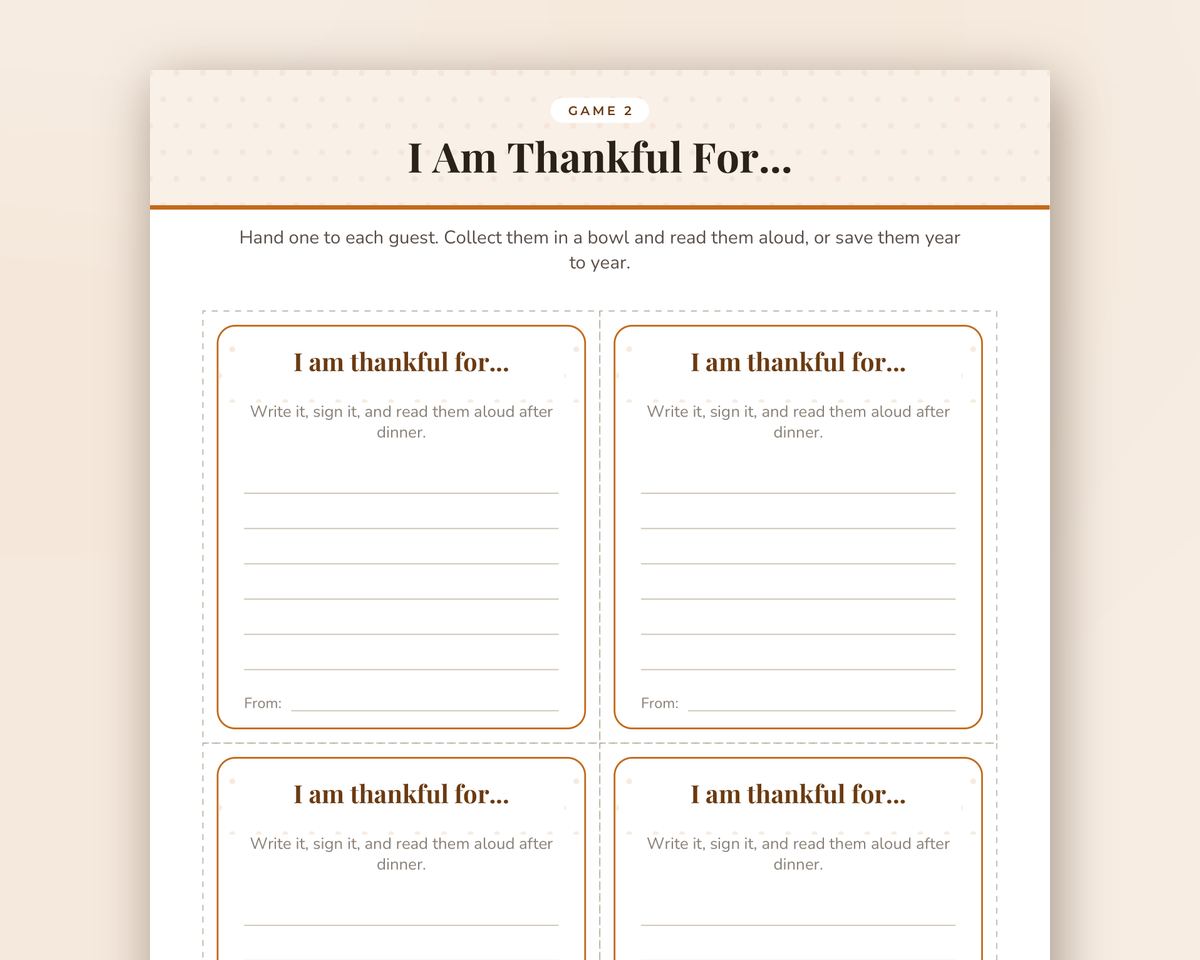 Thanksgiving Gratitude Conversation Cards: 36 Table Talk Cards, Thankful Cards & Gratitude Tree (Printable) printable preview 2