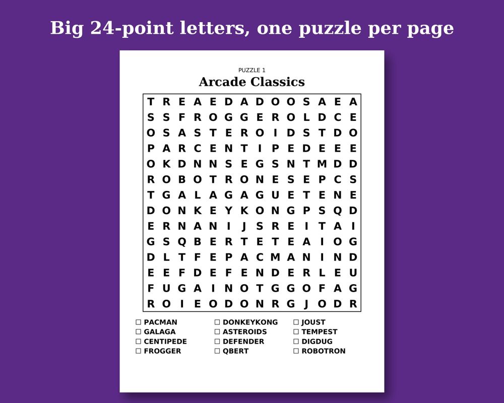Totally 80s Word Search printable preview 2