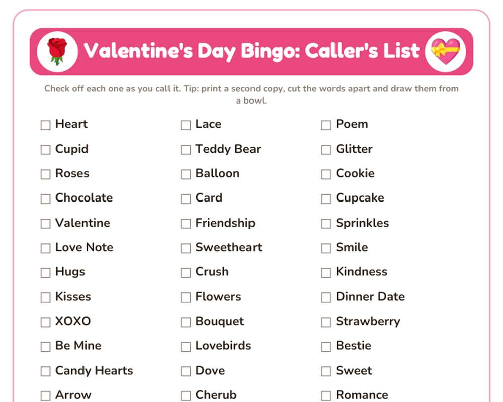 Valentine's Day Party Games Bundle: 15+ Printable Games printable preview 2