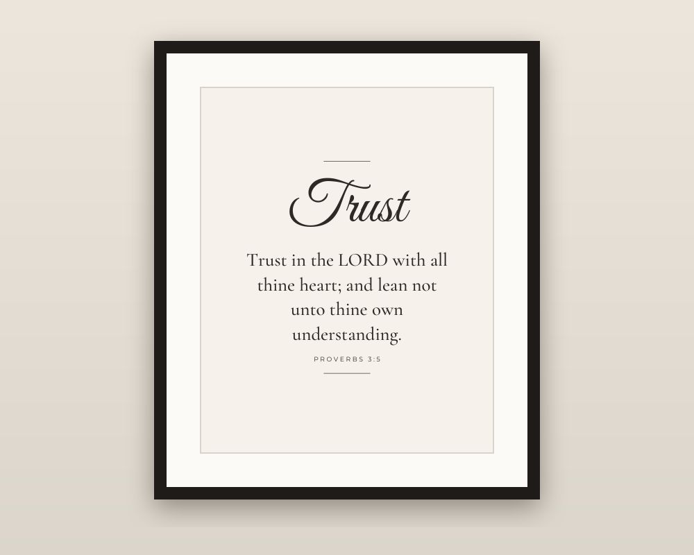 Bible Verse Wall Art Set of 6: Minimalist Scripture Prints (KJV) printable preview 2