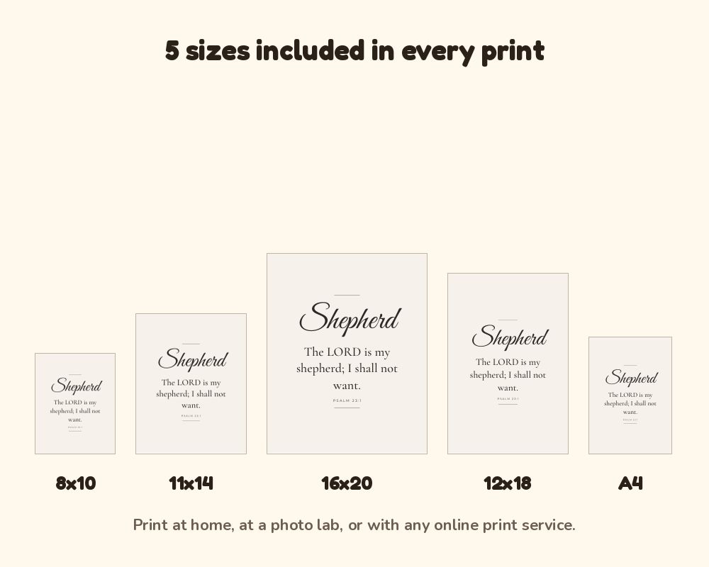 Bible Verse Wall Art Set of 6: Minimalist Scripture Prints (KJV) printable preview 3