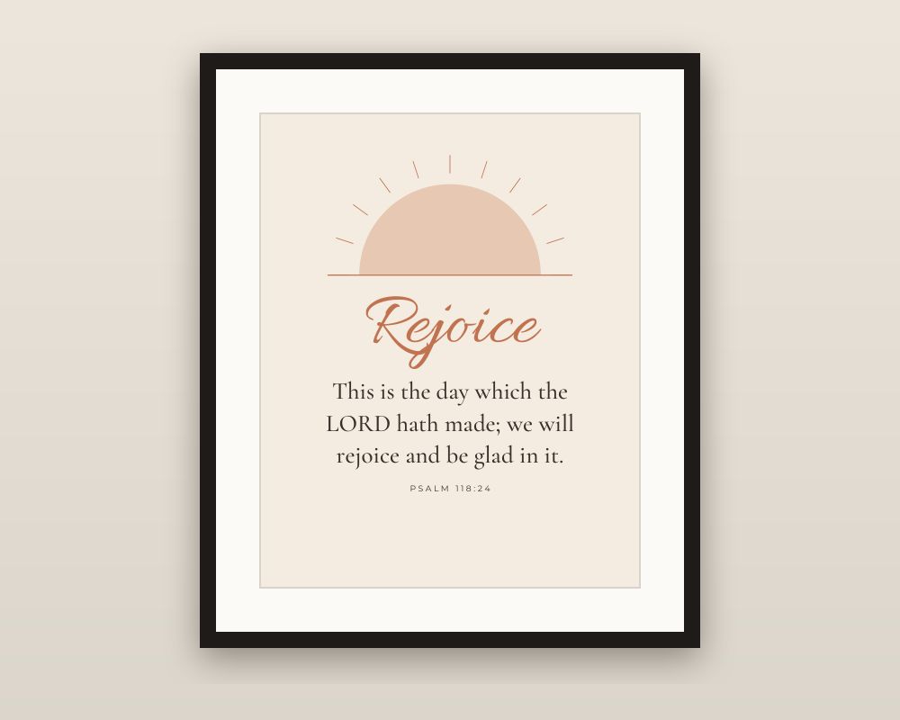 Boho Scripture Wall Art Set of 4: Terracotta Sun Bible Verse Prints printable preview 2