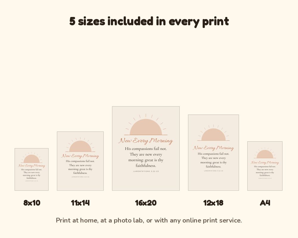 Boho Scripture Wall Art Set of 4: Terracotta Sun Bible Verse Prints printable preview 3