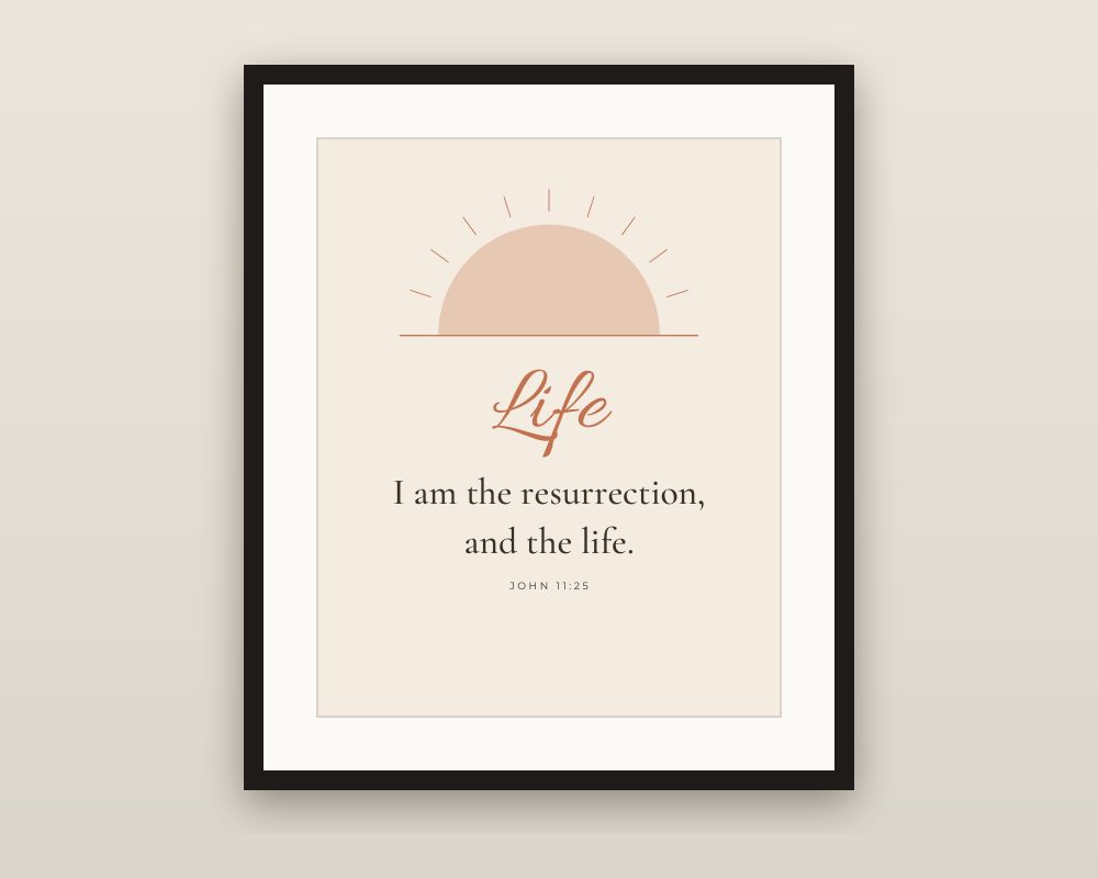 Easter Scripture Wall Art Set of 3: He Is Risen Bible Verse Prints printable preview 2