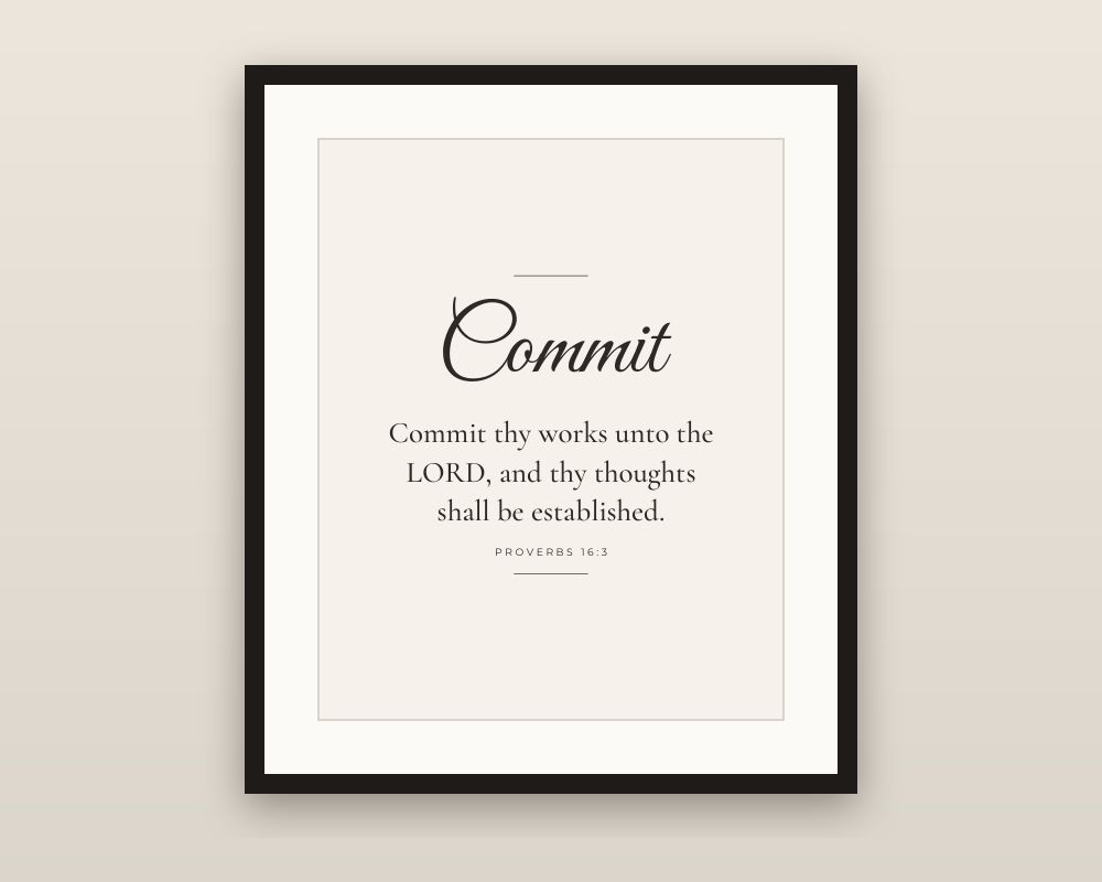 Home Office Scripture Wall Art Set of 3: Work & Purpose Bible Verse Prints printable preview 2