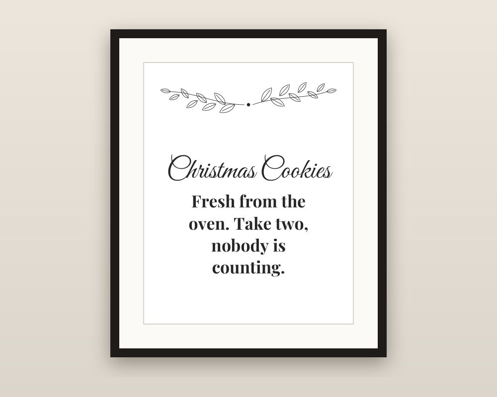 Hot Cocoa Bar Sign & Christmas Kitchen Prints Set of 3 (Printable) printable preview 2