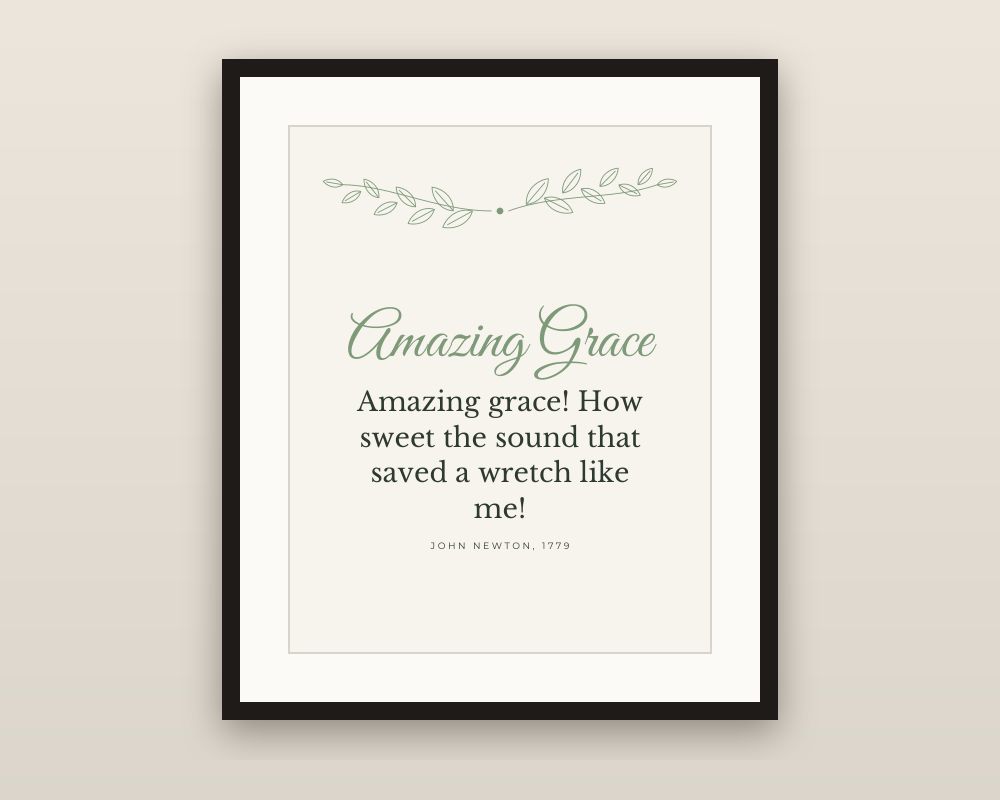 Classic Hymn Wall Art Set of 3: It Is Well, Amazing Grace & Great Is Thy Faithfulness printable preview 2