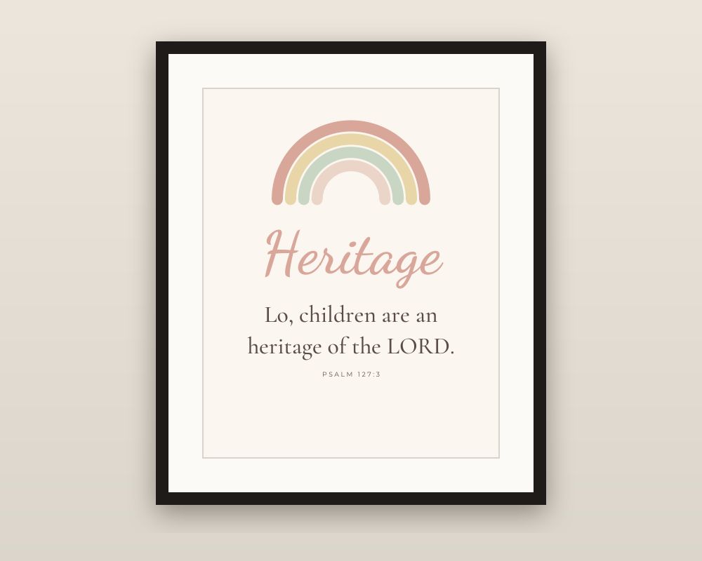 Kids Room Bible Verse Wall Art Set of 3: Rainbow Scripture Prints printable preview 2