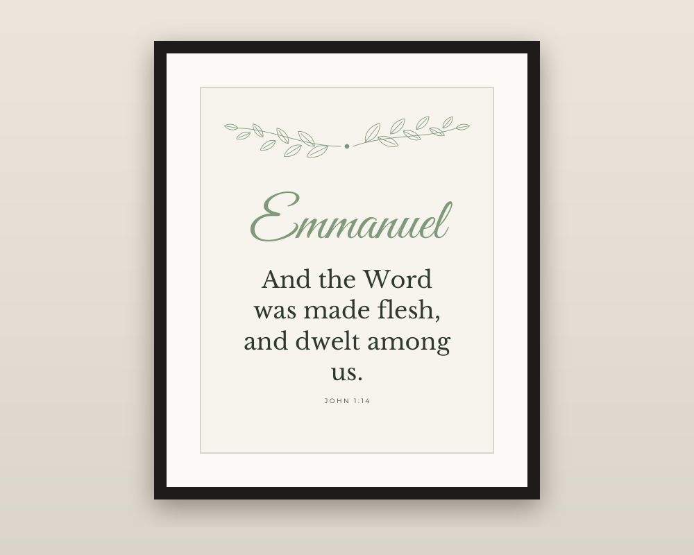 Nativity Scripture Wall Art Set of 3: Rejoice, The Word Made Flesh & Mary Pondered (KJV) printable preview 2
