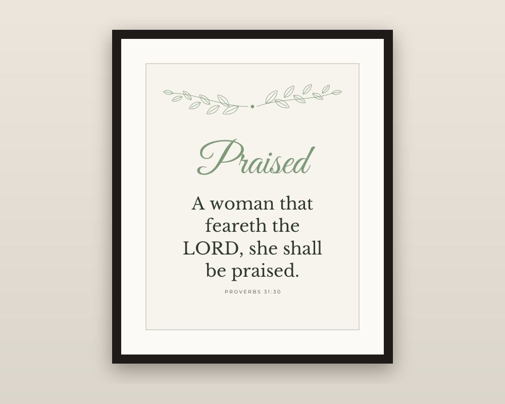 Proverbs 31 Woman Wall Art Set of 3: Botanical Scripture Prints for Mom printable preview 2