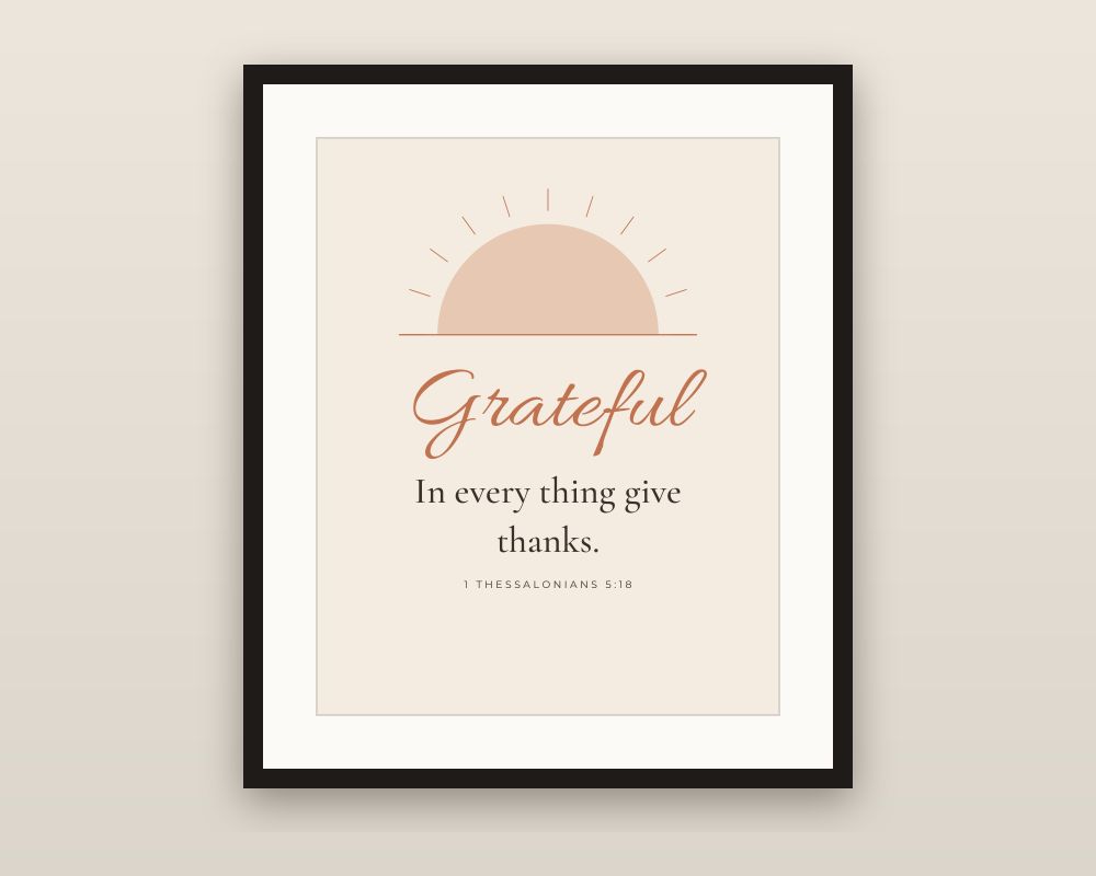 Fall Thanksgiving Wall Art Set of 3: Give Thanks Scripture Prints printable preview 2