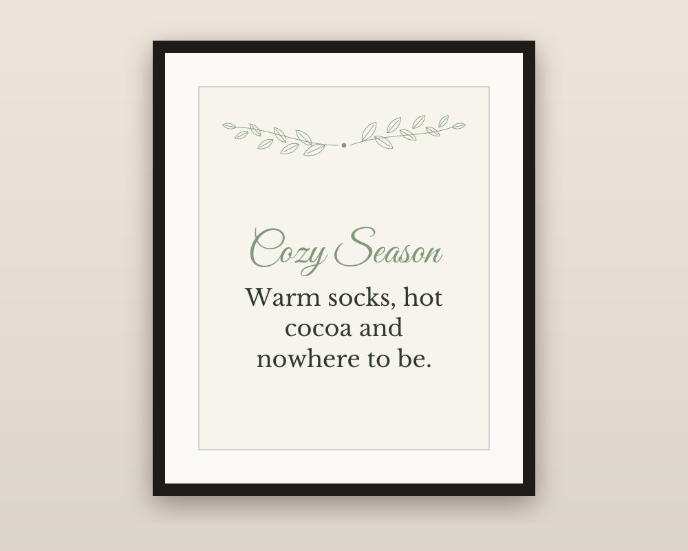 Winter Wall Art Set of 3: Hello Winter, Cozy Season & Let It Snow Printable Prints printable preview 2